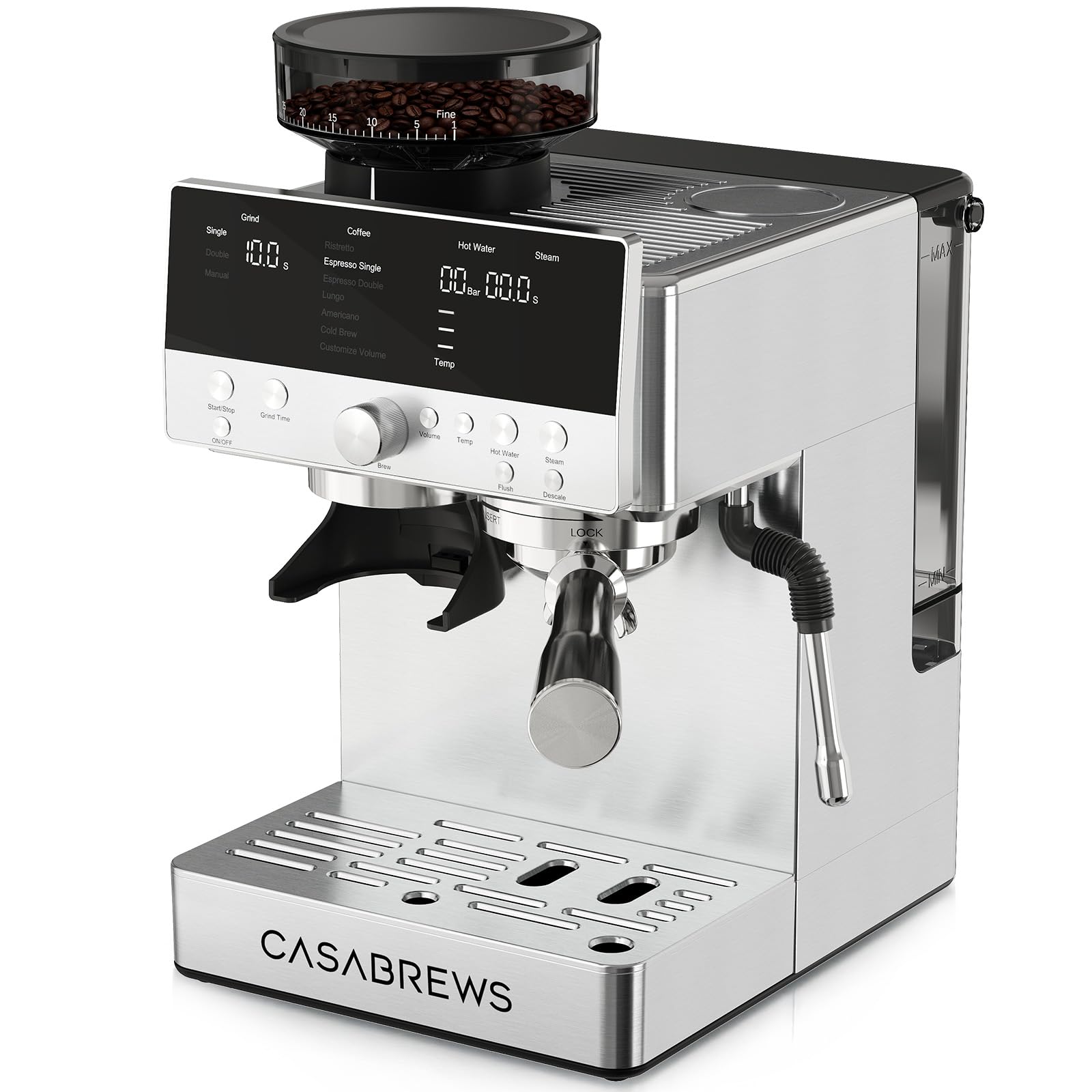 CASABREWS MARENZA Semi-Auto Espresso Machine with Built-in Grinder