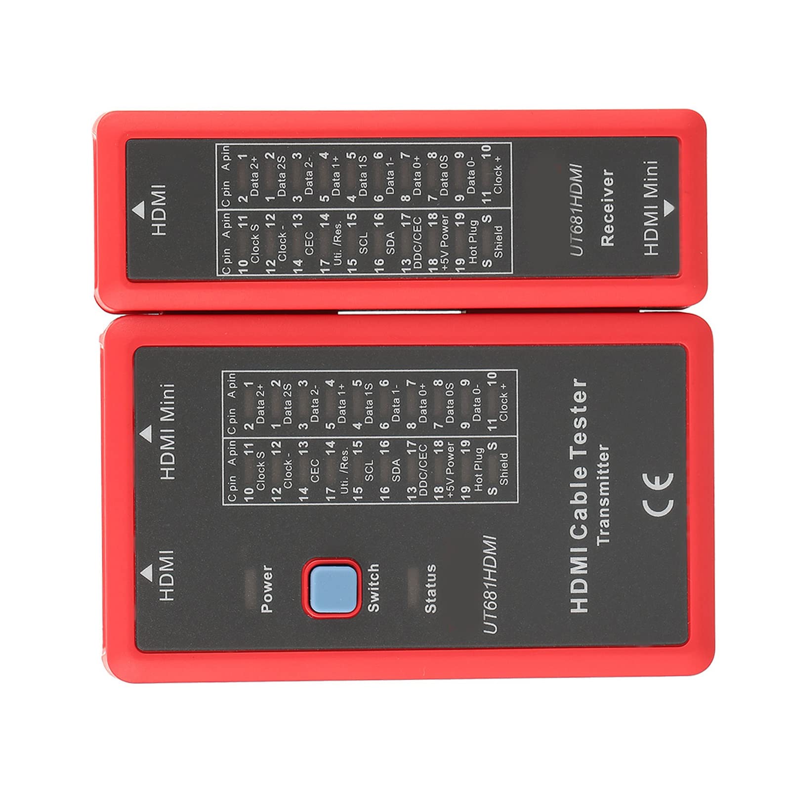 Marhynchus MINI Tester, UT681 MINI Data Cable Tester, 20 LED Status Indicator, 1.2V/1.3V/.4V/2.0V Cable Test, Fast Scan Full Display, and