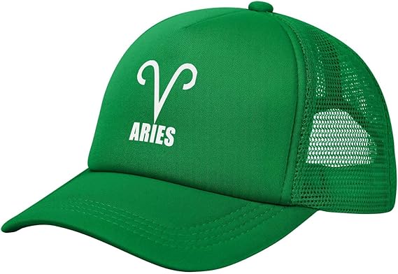 Aries Sign Baseball Cap Canvas Mesh-Back Cap