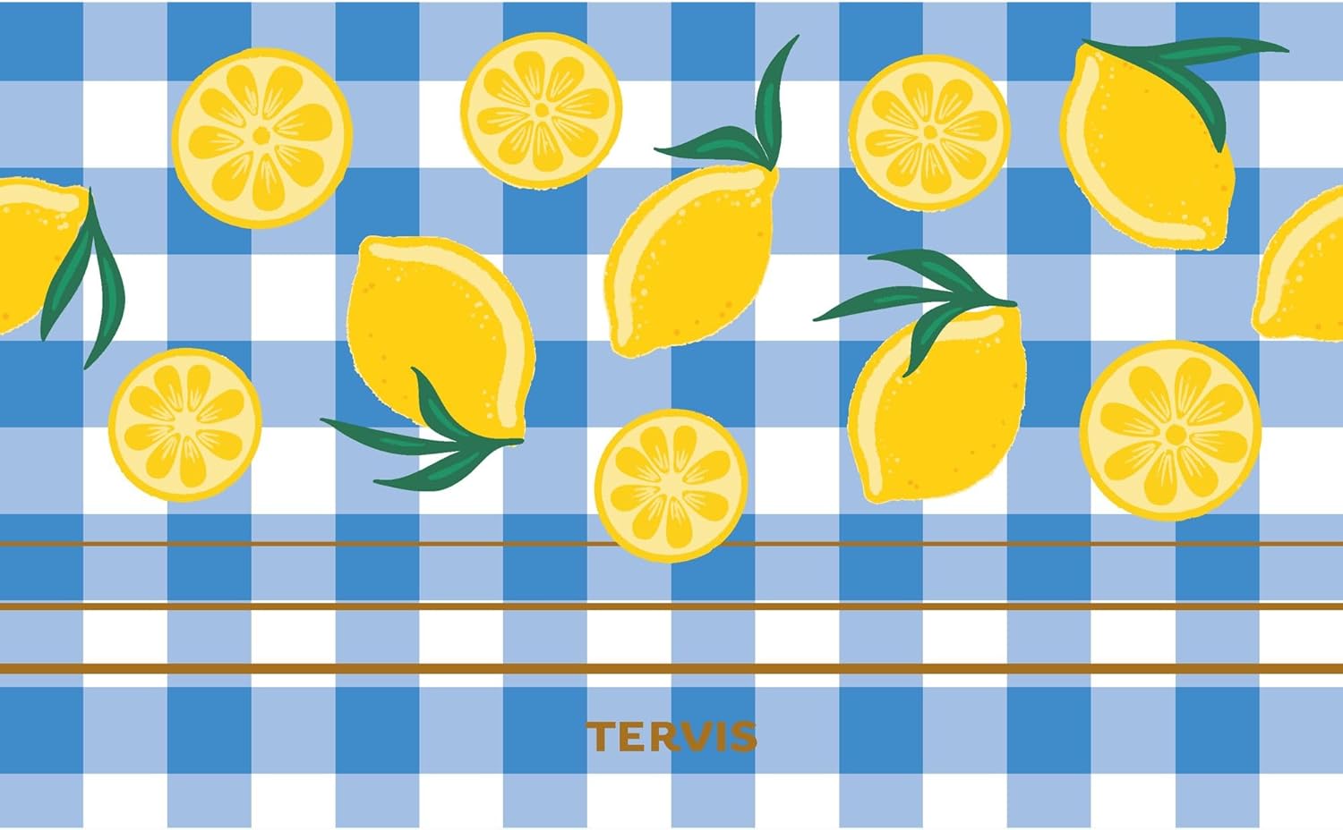 Tervis Traveler Lemon Picnic Made in USA Double Walled Insulated Tumbler Travel Cup Keeps Drinks Cold & Hot,