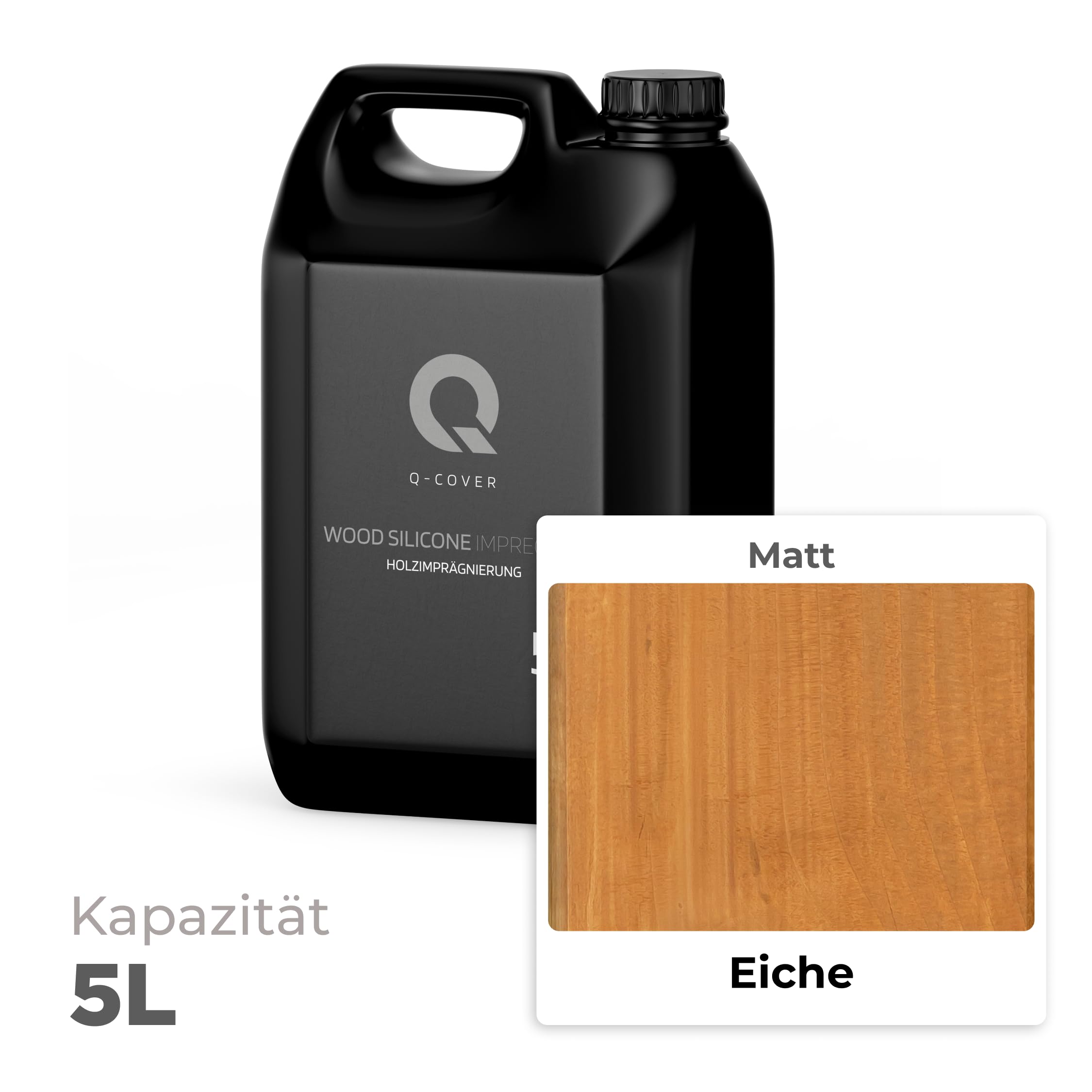 Impregnante Colorato per Legno 2 in 1 Quercia 5L Protezione UV Idrorepellente per Interno ed Esterno