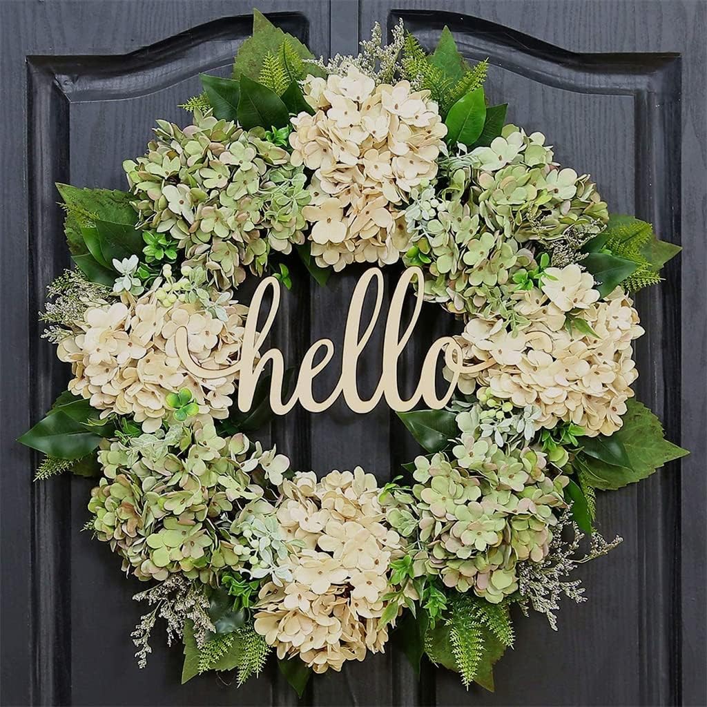 Holiday Hello Simulation Wreath Door Decoration