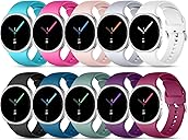DaQin 10 Pack Bands Compatible with Samsung Galaxy Watch 8 Bands 40mm 44mm/Galaxy Watch 8 Classic Band 46mm, Soft Silicone Wristband Waterproof Replacement Strap for Samsung Galaxy Watch Women Men