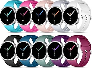 DaQin 10 Pack Bands Compatible with Samsung Galaxy Watch 8 Band 40mm 44mm/Galaxy Watch 8 Classic Band 46mm,Soft Silicone Sport Waterproof Wristband Replacement Strap for Samsung Galaxy Watch Women Men