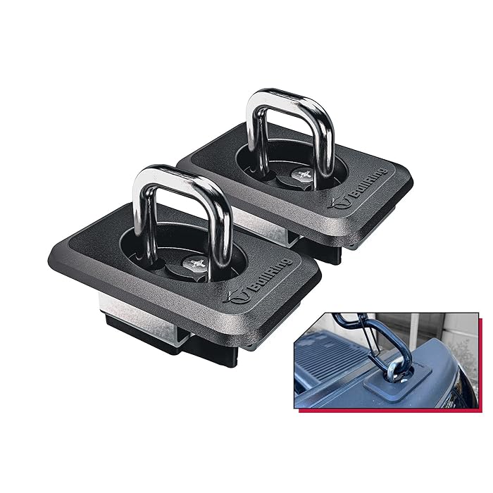 Buy Bull Ring Raised Fit Retractable Truck Bed Tie Down Anchors, Built