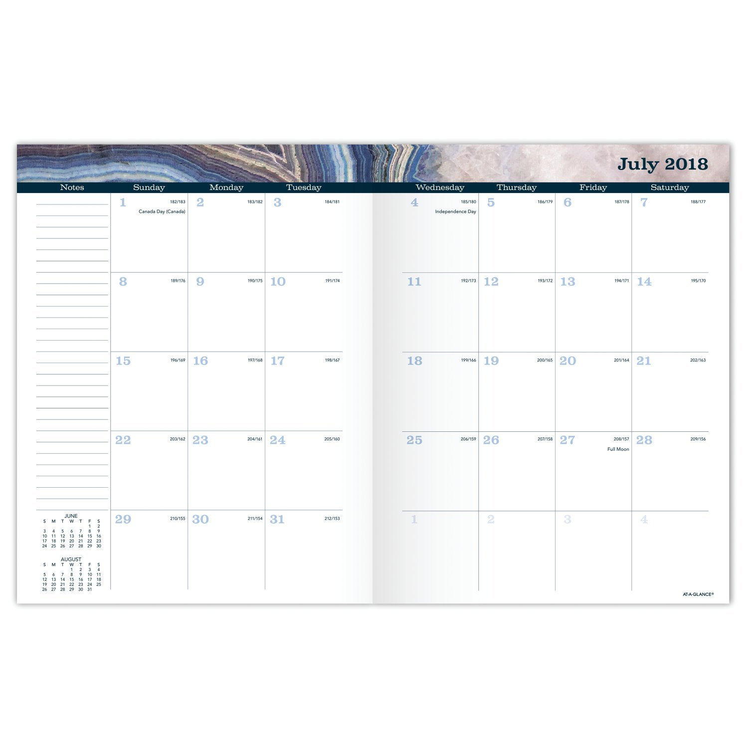AT-A-GLANCE Academic Monthly Planner, July 2018 - June 2019, 8-1/2" x 11", Sapphire (1106-091A)