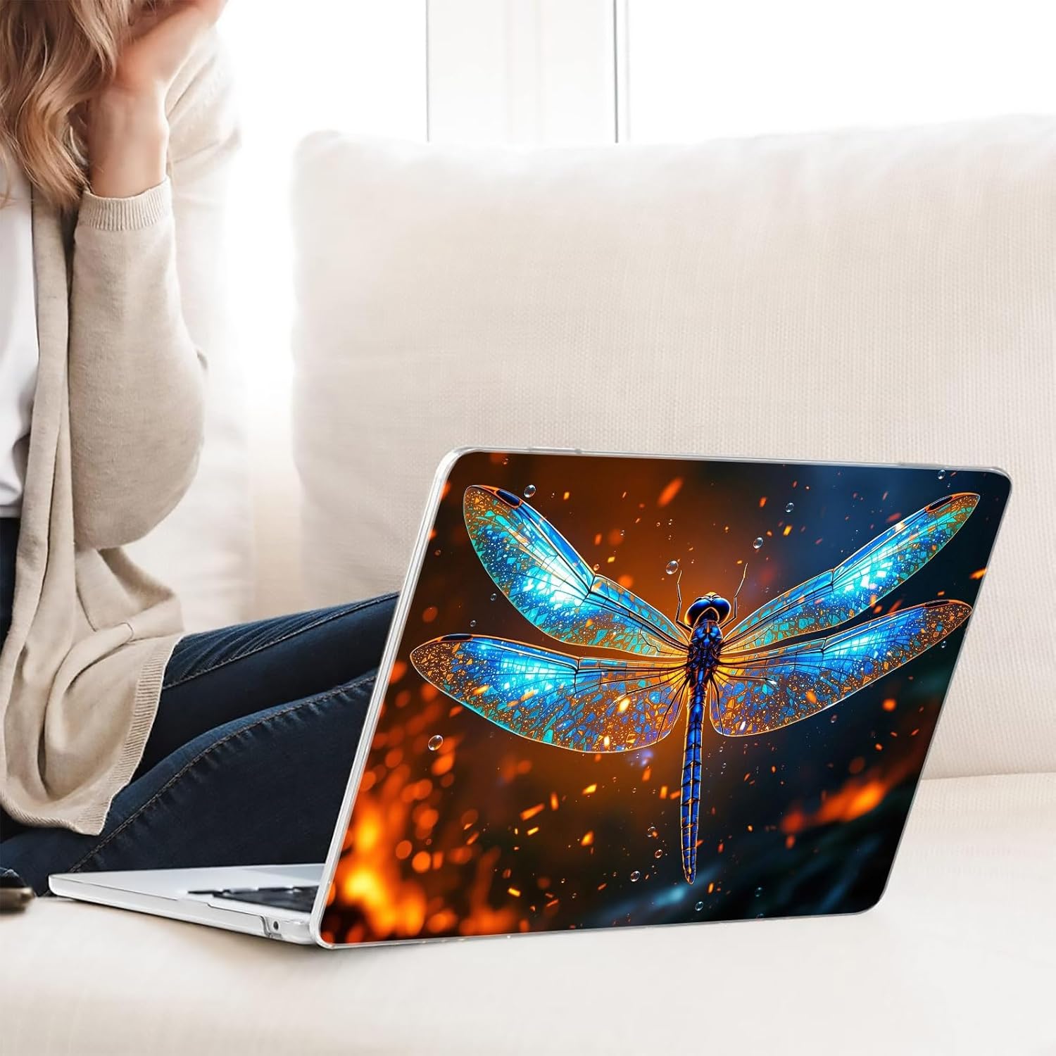 Compatible with MacBook Neo 13-inch, Hard Shell Case with Keyboard Cover and Screen Protector (A3404 A18 Pro chip, 2026 Release) - Dragonflies MC22453