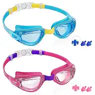 Aegend Swim Goggles for Kids Youth 3-14 Anti-Fog Anti-UV Comfort Fit Goggles for Swimming