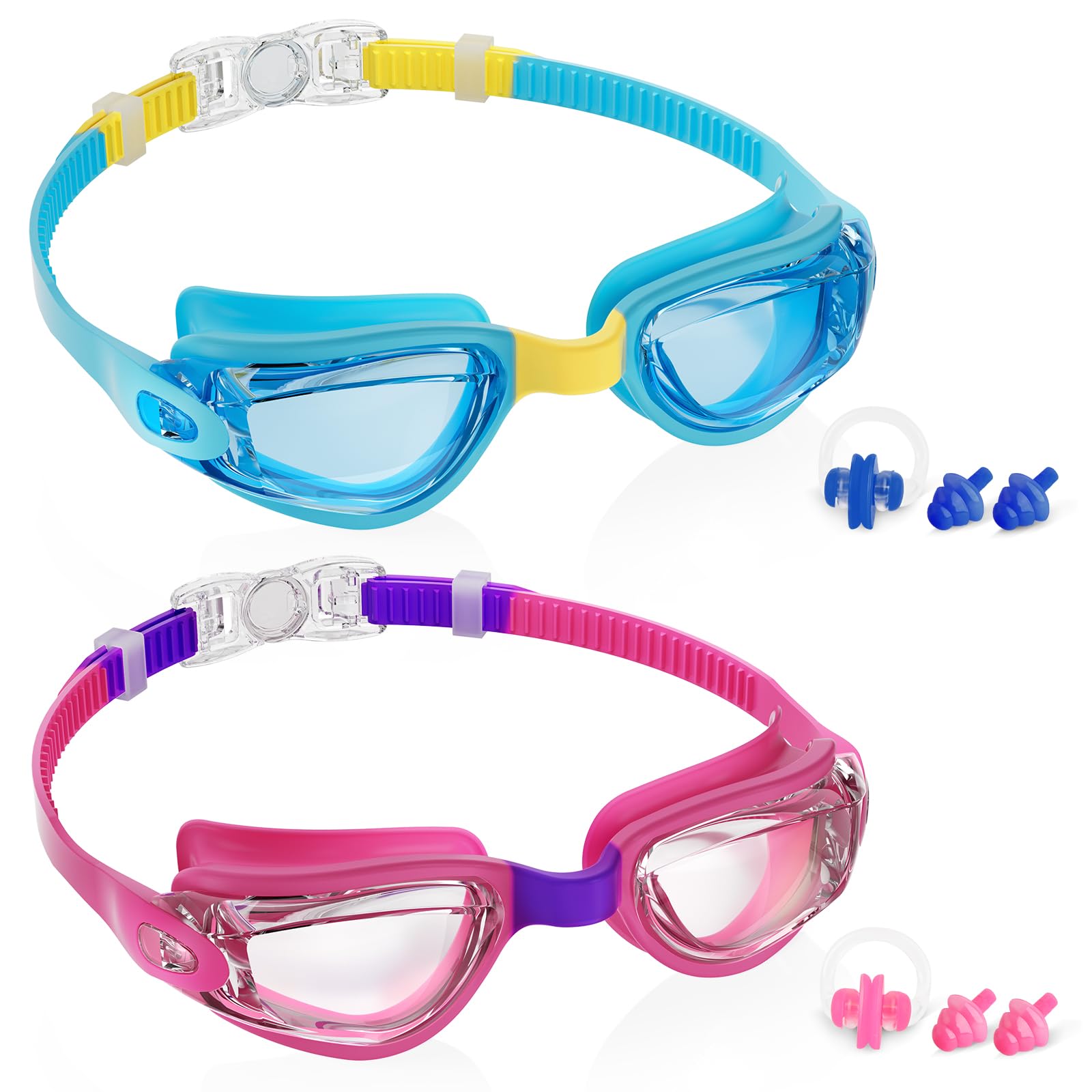 Aegend Swim Goggles for Kids 3-14 Anti-Fog Anti-Leak Goggles for Swimming