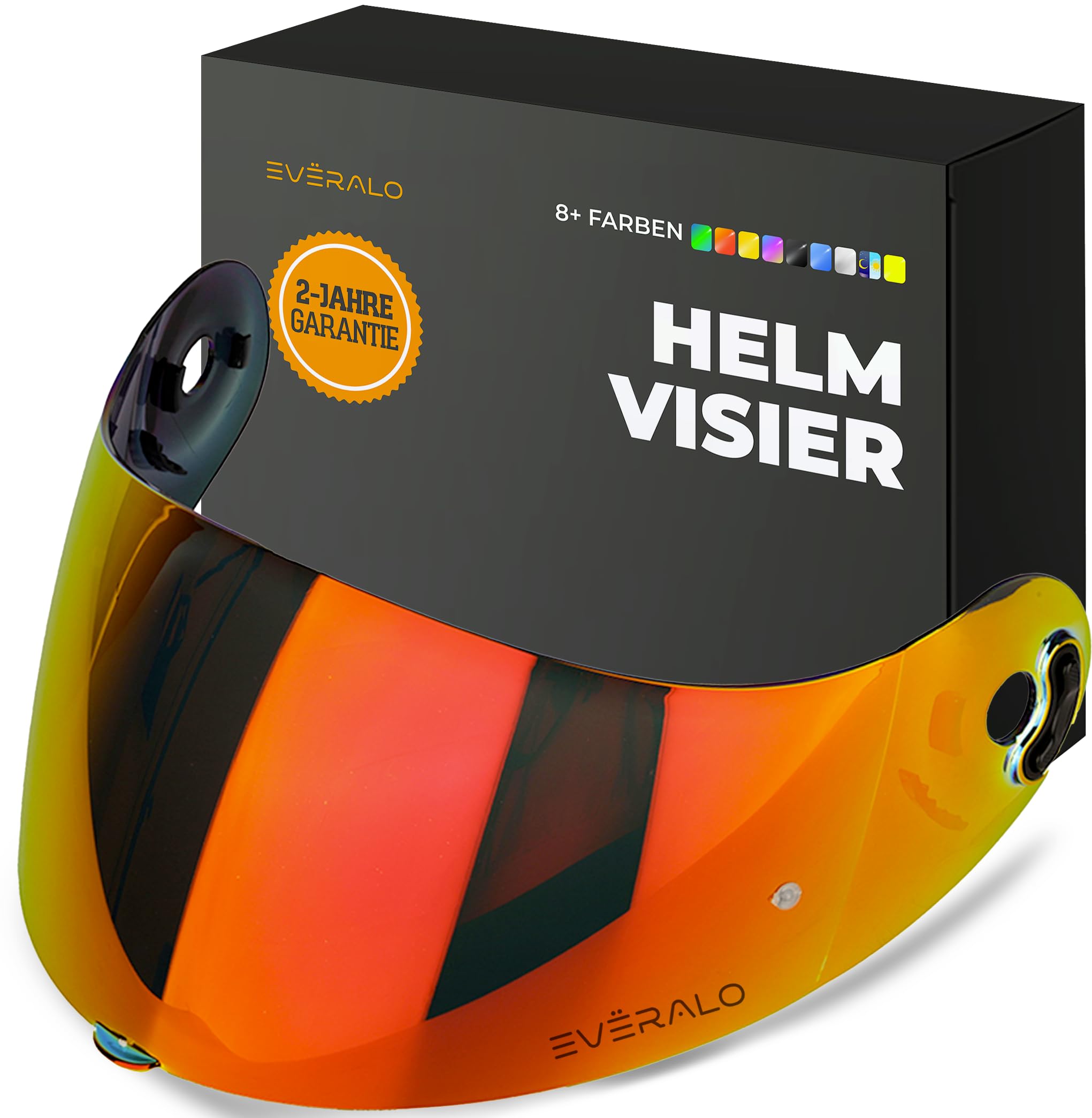 Everalo Visier Kompatibel Mit Xlite X803 - X802 - X802r - X802rr - X702 - X661 - X603 - Xsf 02 – Pinlock-Ready Helmvisier (Rot Chrom)