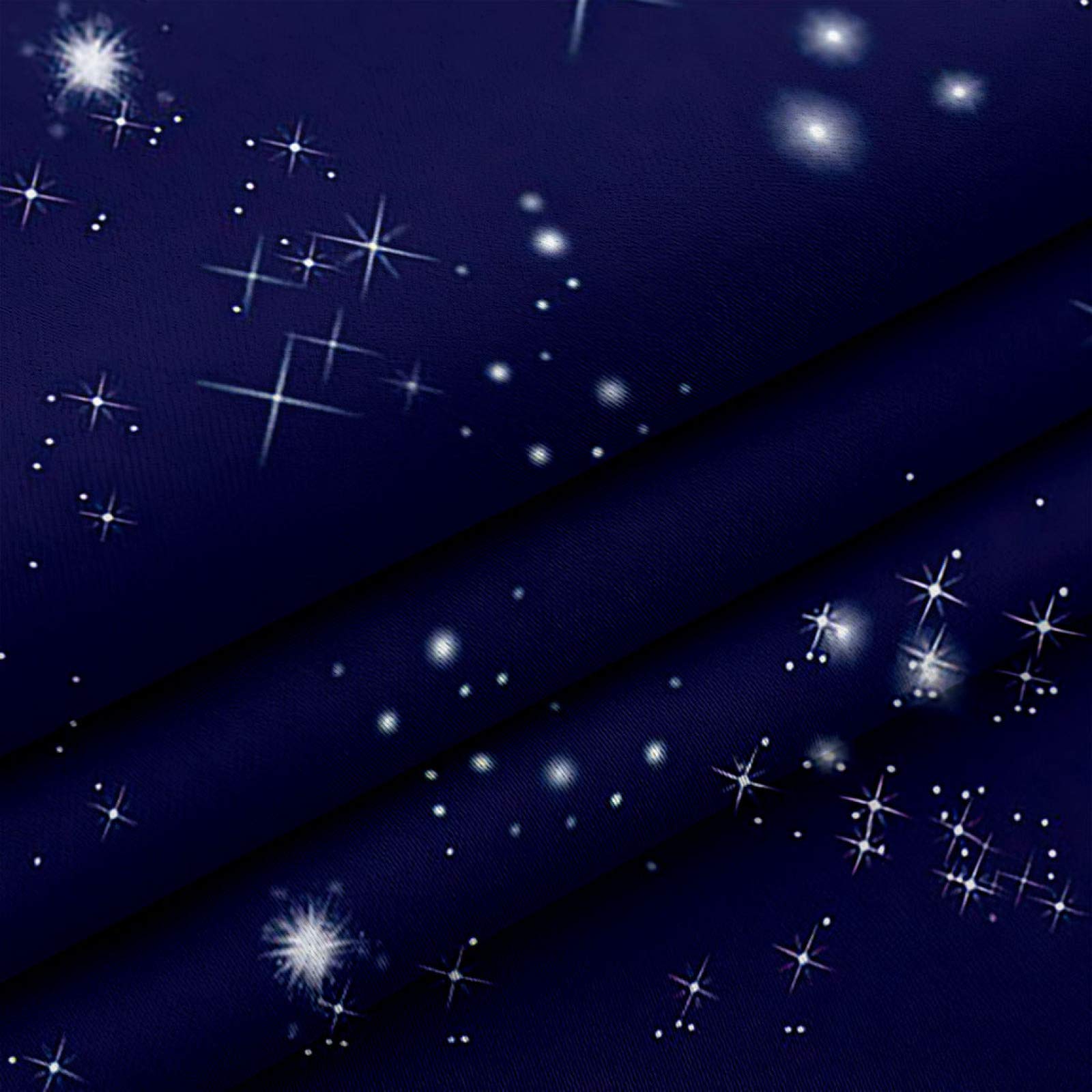 Rideau Occultant Chambre Lot De 2 - 140X160cm 3D Art Cheval Bleu Et Blanc Imprimé Rideaux Salon Opaque À Oeillets,Rideaux Grande Isolant Thermique Et Sonore, Décoration De Fenêtre
