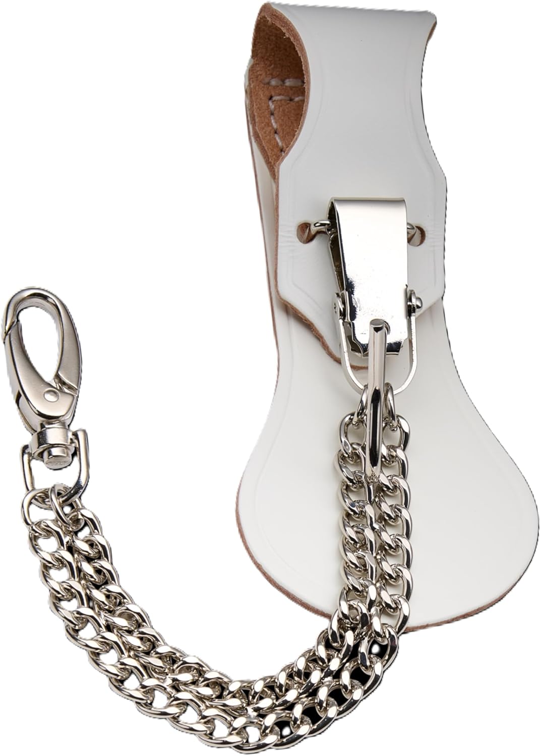 JAY-PEE USMC Officer's Sword Frog Bundle Leather Saber Holder with Chrome Metal Chain for Ceremonial Sword