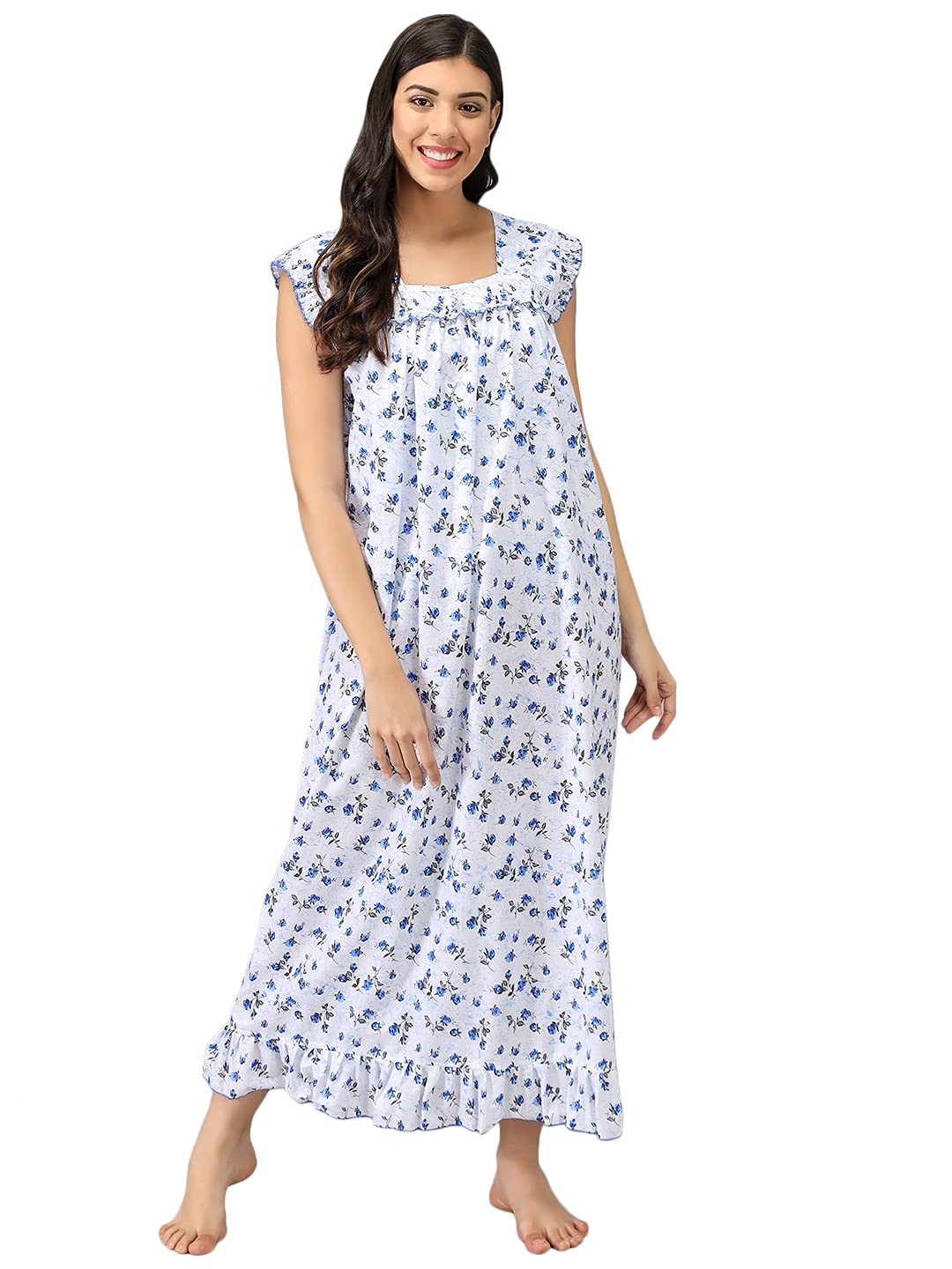 Shararat Women's Cotton All Over Print Maxi Nighty|| Featured in Shark Tank India || - Review, Price and Buying Guide