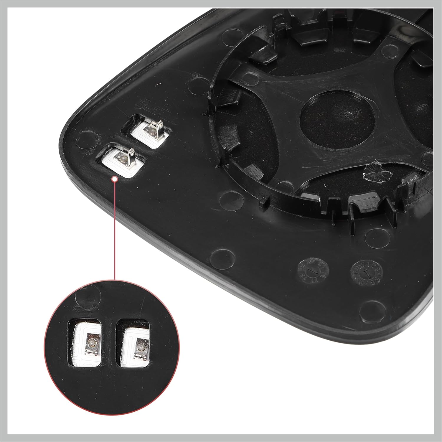 Car Rearview Driver Side Heated Mirror Glass Replacement W/Backing Plate Fit for Chevrolet Trax - Pack of 1 White Glass Replacement Car Parts