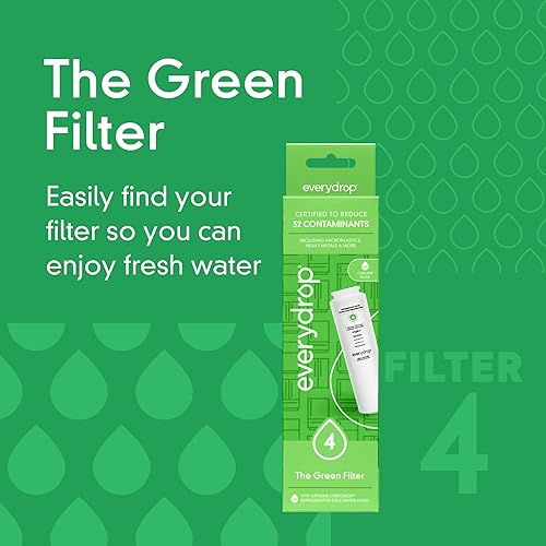 Miniatura 3 de everydrop® by Whirlpool Filtro para refrigerador de hielo y agua 4, EDR4RXD1, paquete individual