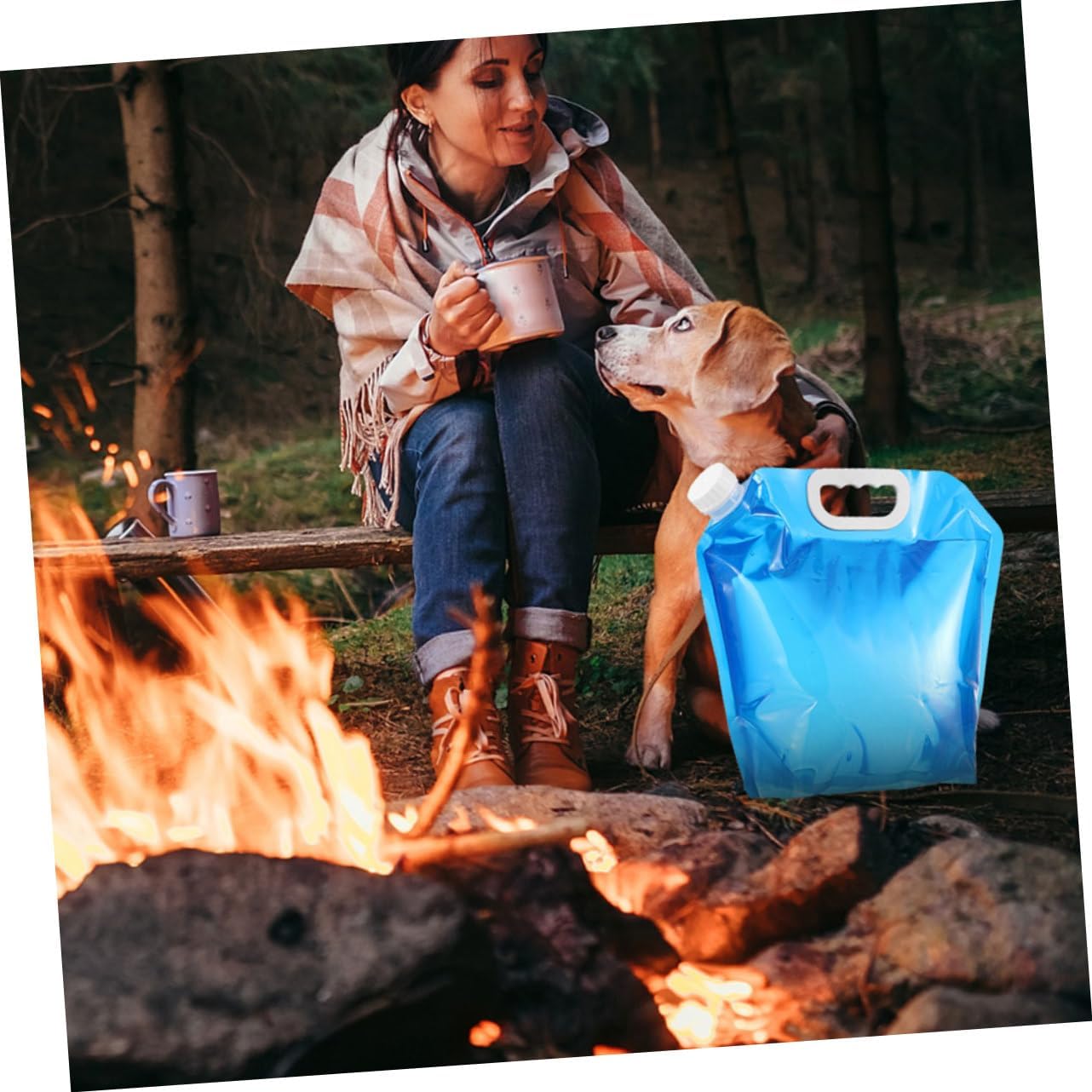 3pcs Portable Folding Water Storage Bag Emergency Water Container for Camping Hiking Outdoor Activities Refillable Easy to Carry