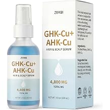 مصل الشعر الببتيد GHK-Cu + AHK-Cu، ببتيدات النحاس المزدوجة لنمو الشعر، الاستخدام اليومي للشعر وفروة الرأس، غير دهني، 1 أونصة