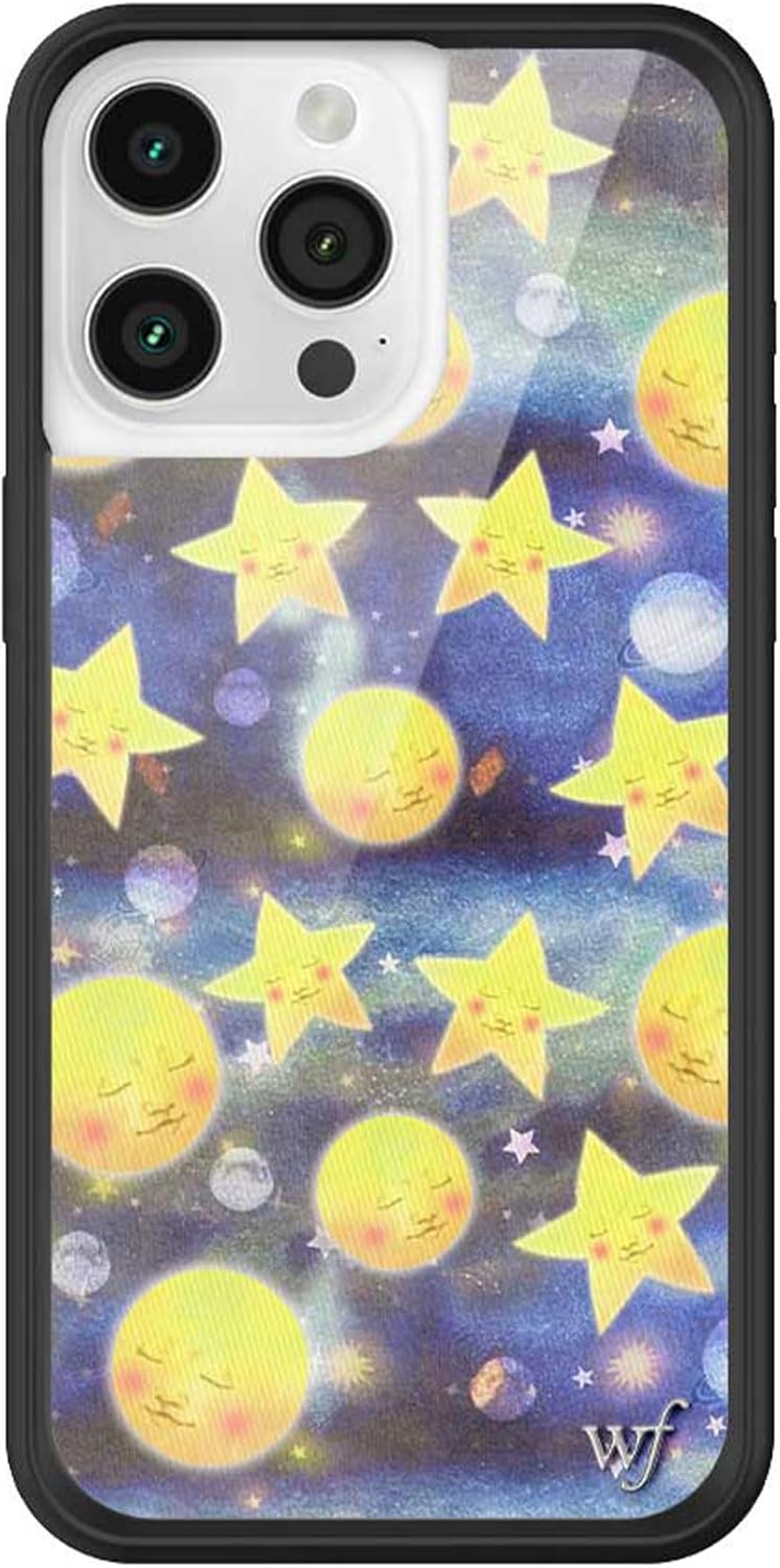 Wildflower Cases - Compatible with iPhone 15 Pro Max | Protective Black Bumper, 6.5ft Drop Test Certified, Women Owned Small Business | Spots Aesthetic Trendy Cute | Polka Dot - White & Black