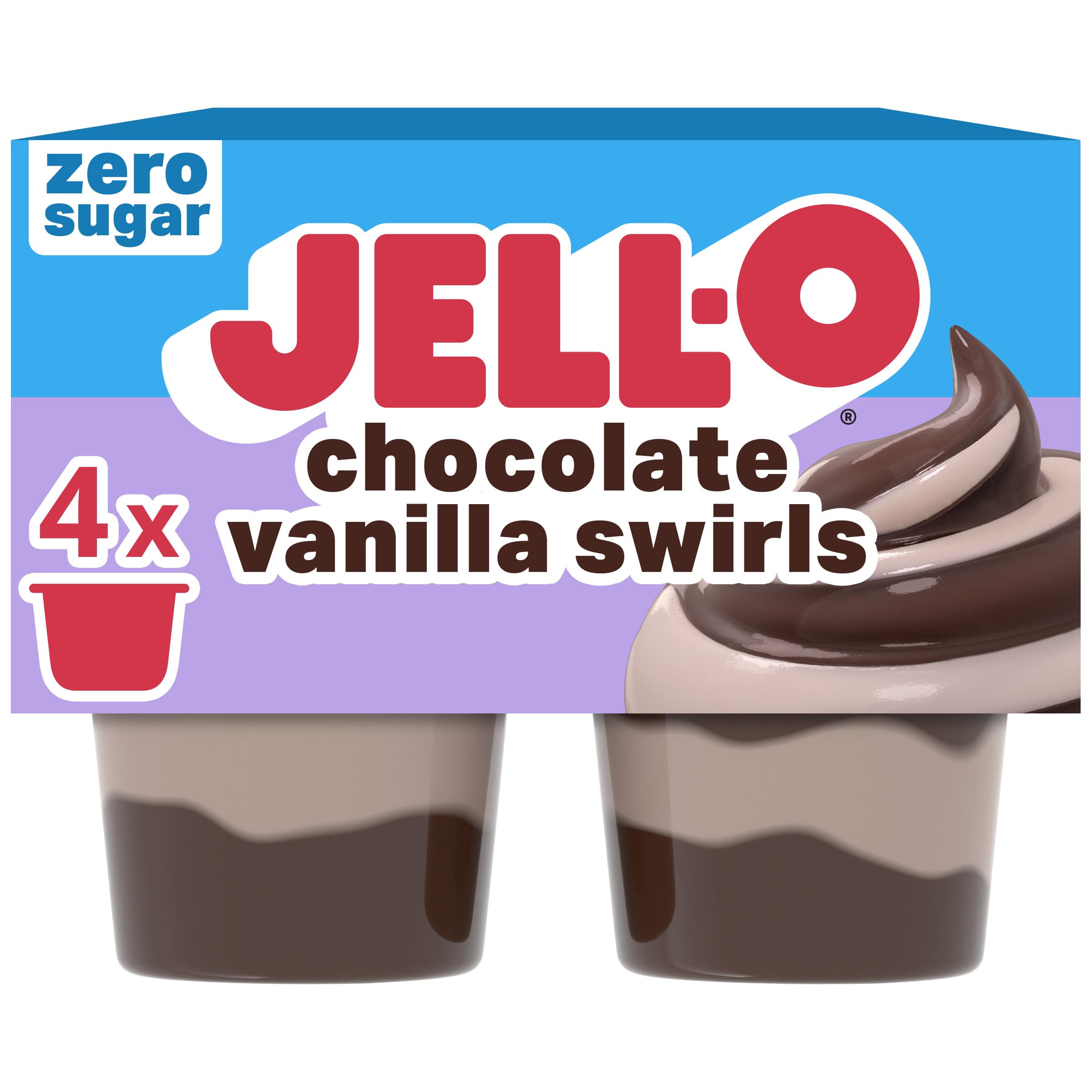 Amazon.com: Jell-O Pudding Snack Cups, 4 ct, Chocolate Vanilla