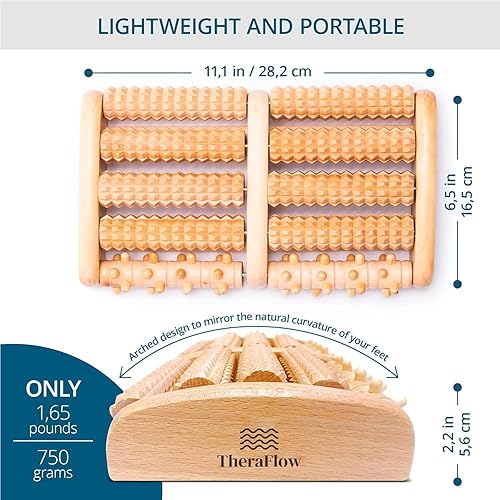 Miniatura 6 de TheraFlow Masajeador grande de pies doble para alivio de la fascitis plantar edición 2024 | Masajeador de pies perfecto para mujeres y hombres |
