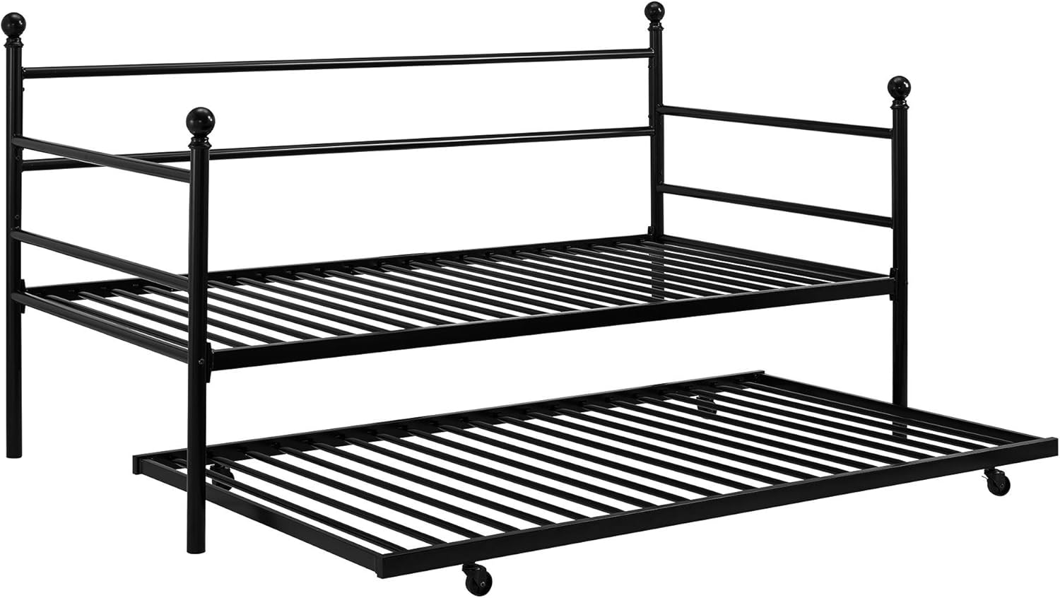 MultiFunctional Sturdy Metal Daybed Frame and Trundle
