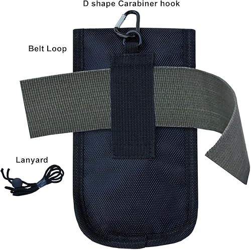 Miniatura 4 de Funda doble para teléfono para dos teléfonos, soporte para cinturón para hombre, funda táctica para teléfono celular con trabilla para cinturón,