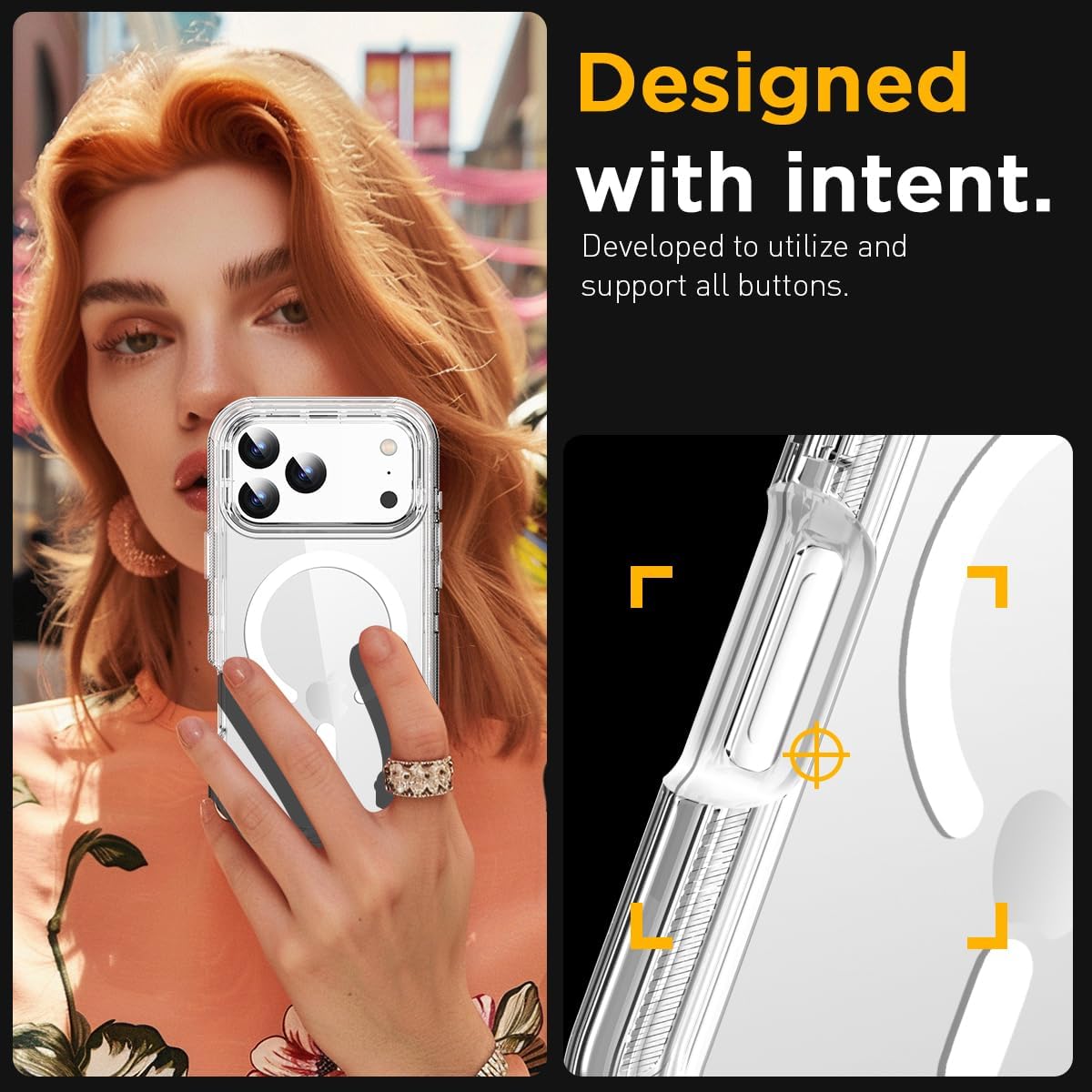 AICase for iPhone 17 Pro Case Clear with Magsafe,3 in 1 Magnetic Heavy Duty Drop Protection Full Body Rugged Shockproof/Dust Proof 3-Layer Military Protective Tough Durable for iPhone 17 Pro 6.3"_1 - Image 8