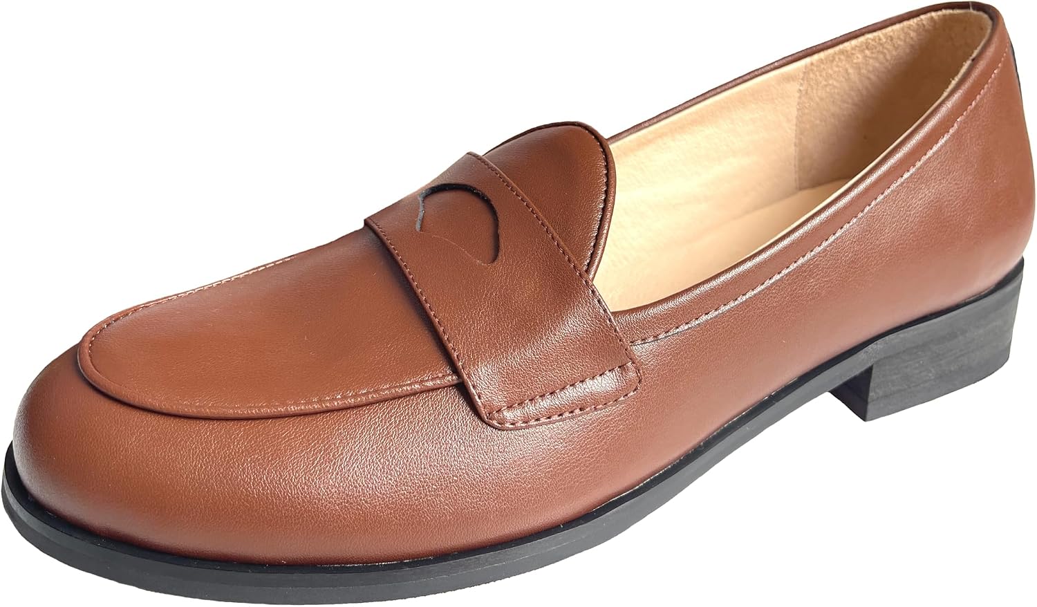 Justar Men's Leather Penny Loafers Slip-On Tuxedo Dress Shoes Belgian for Business Casual Office