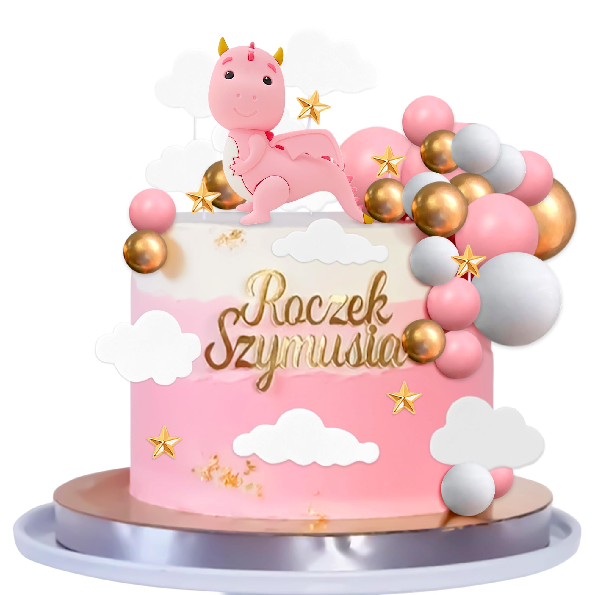 JeVenis Dragon Cupcake Toppers Magical Dragon Cake Decorations Fantasy Party Supplies for Baby Shower Birthday Party Supplies - Image 6