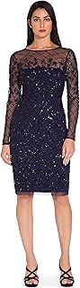 Adrianna Papell Women's Short Beaded Dress