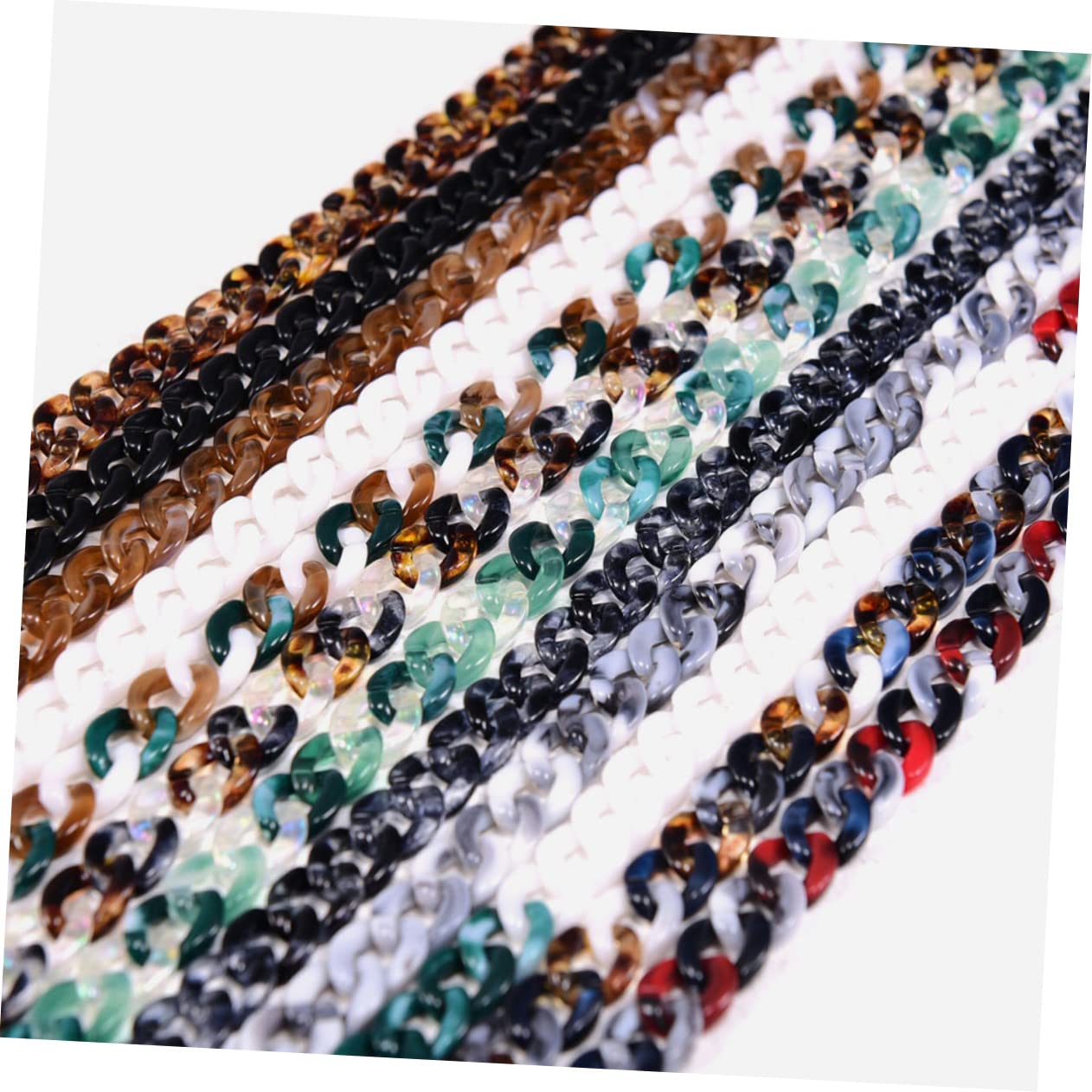 2 Piezas cadena de gafas collar de cuentas cordón para gafas de lectura necklace titular de collar de anteojos para mujer cordones de anteojos para mujer carey Marco de los lentes