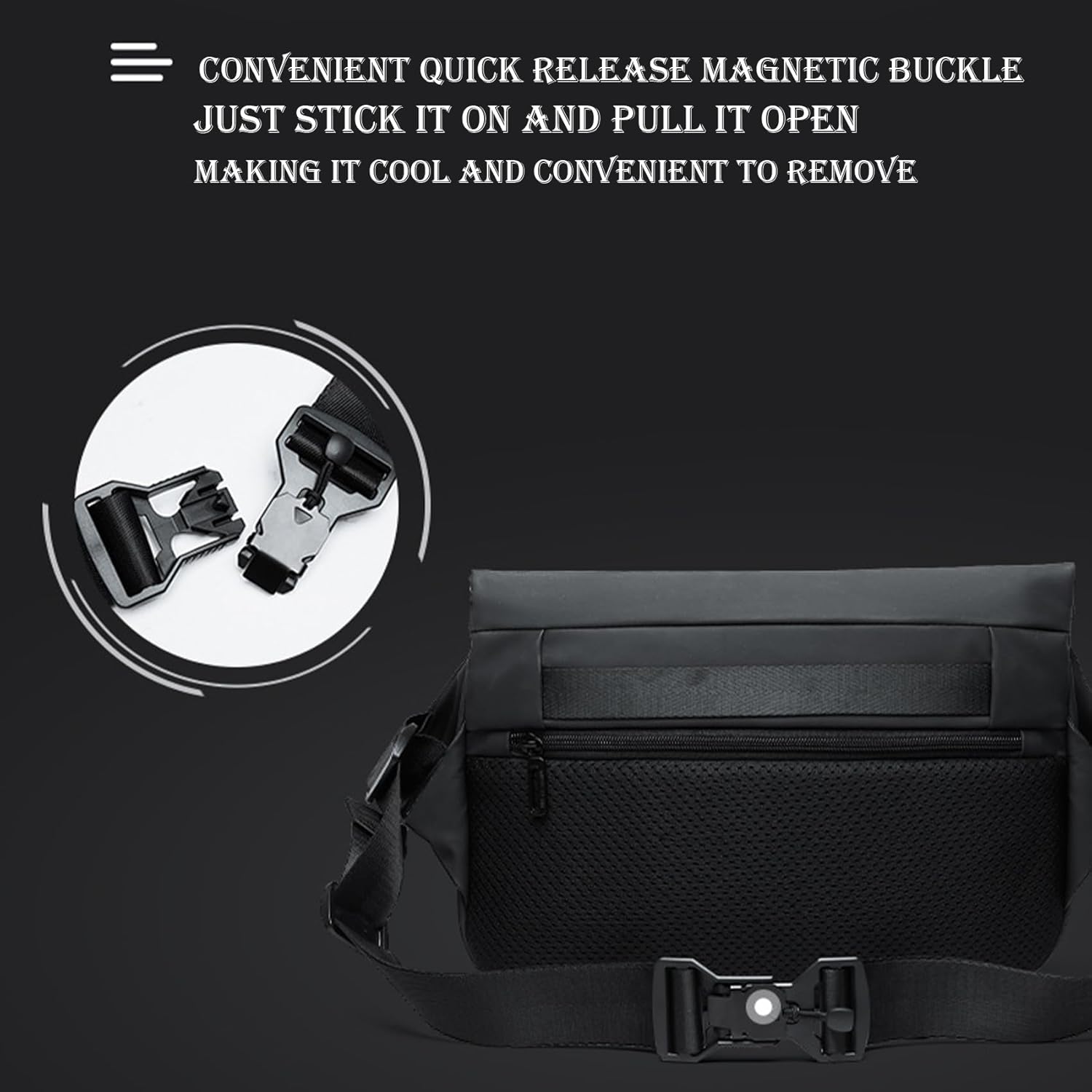 Obsidian Sling Anti-Theft Crossbody Bag, Oxford Waterproof Sports