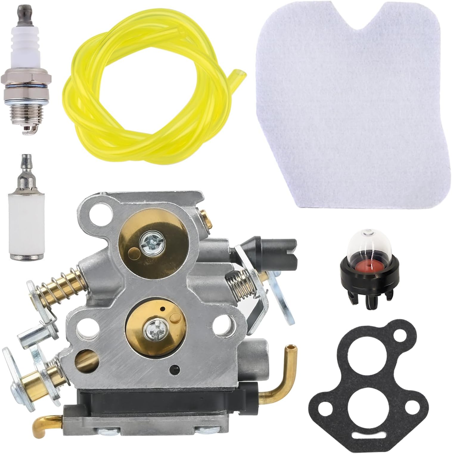 FitBest 574719402 Carburetor with Air Filter Fuel Line/Filter for Husqvarna 235 235E 236 236E 240 240E Chainsaw Jonsered CS2234 CS2238 CS2234S CS2238S Replaces 545072601 586936202 C1T-W33C Craftsman