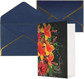 Greetings Card with Envelopes Hawaii flowers Thinking of You Card 4x6 Blank Note Cards for Birthday Baby Shower Congratulations Wedding Thank You Cards All Occasion