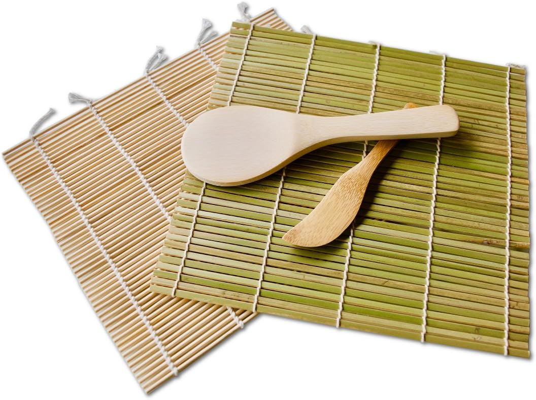 Bamboo Sushi Making Kit /2pcs Sushi Rolling Mat, Rice