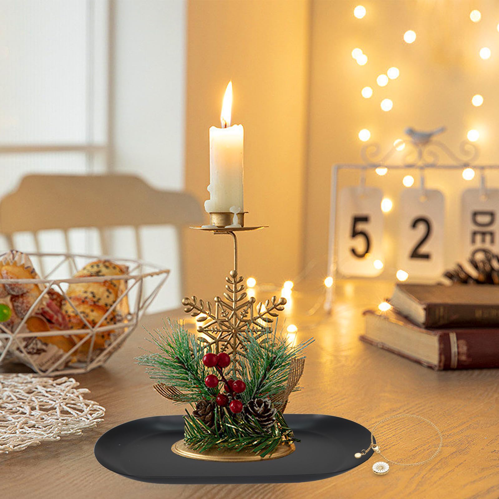 Vassoio Portaoggetti In Acciaio Inox Ovale - Organizer Per Gioielli, Cosmetici E Accessori - Foto 4