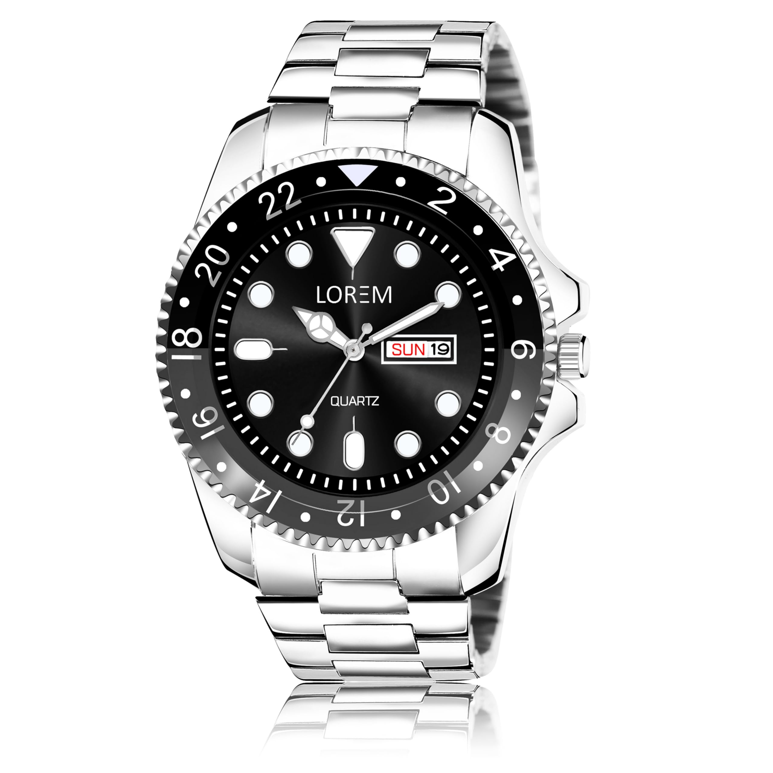 LOREM Black Day-Date Function Casual Analog Watch for Men LR129-UF (B0C37GKJKK) Amazon Price History, Amazon Price Tracker
