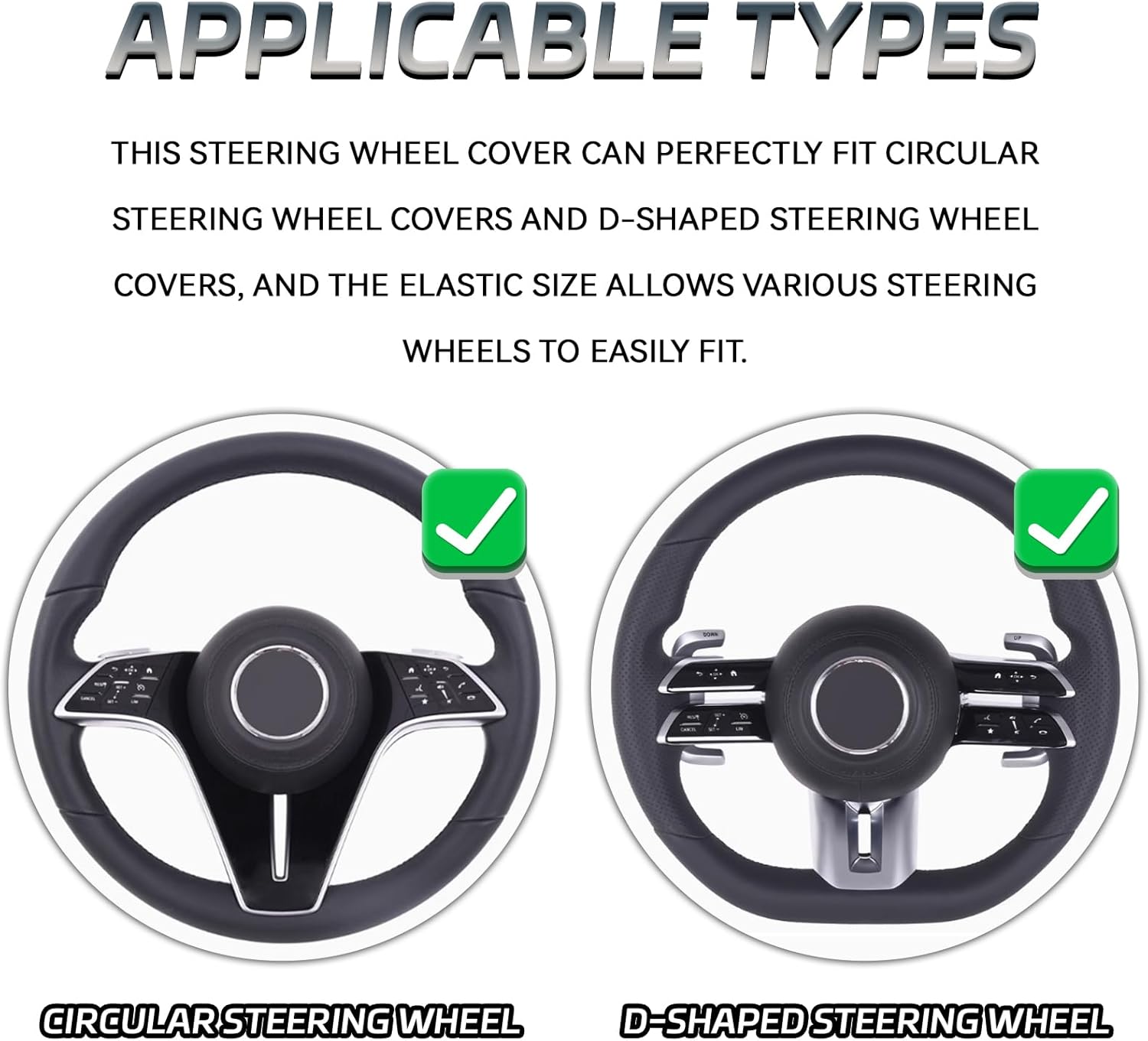 2-Piece Steering Wheel Cover, Carbon Fiber Segmented Steering Wheel Protector, Universal and Anti-Slip Durable Car Leather Protective Cover, Car Interior Accessories for Women and Men (Pink) - Image 3