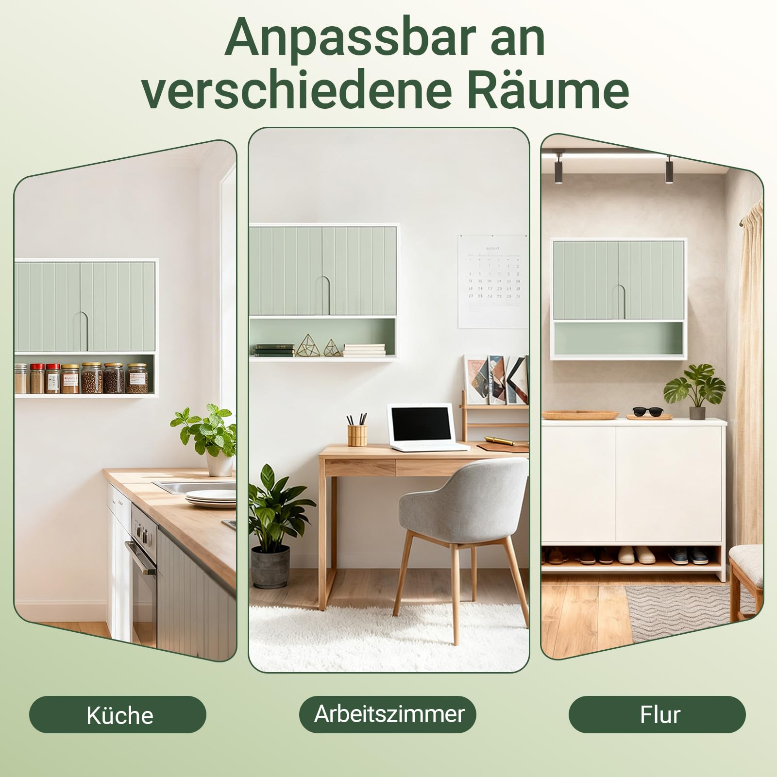 SoBuy Hängeschrank – Schmaler Wandschrank Bad, Badezimmerschrank hängend mit Regal, Bathroom Cabinet, WC-Schrank, Medizinschrank 60×54×15 cm BZR140-GR