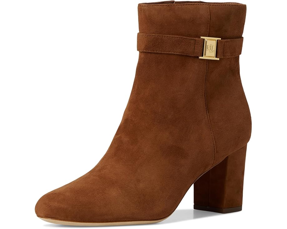 Lauren Ralph Lauren Kellie Suede Bootie Heel - Front View