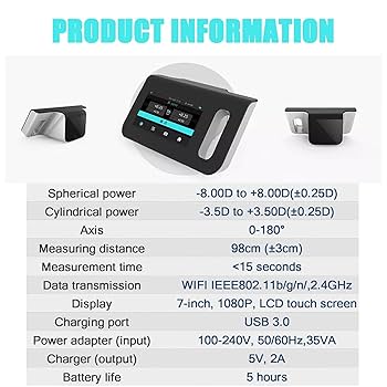 視力検査 Amazon.co.jp: 眼科検査機、眼科視力スクリーナー、7 インチ LCD