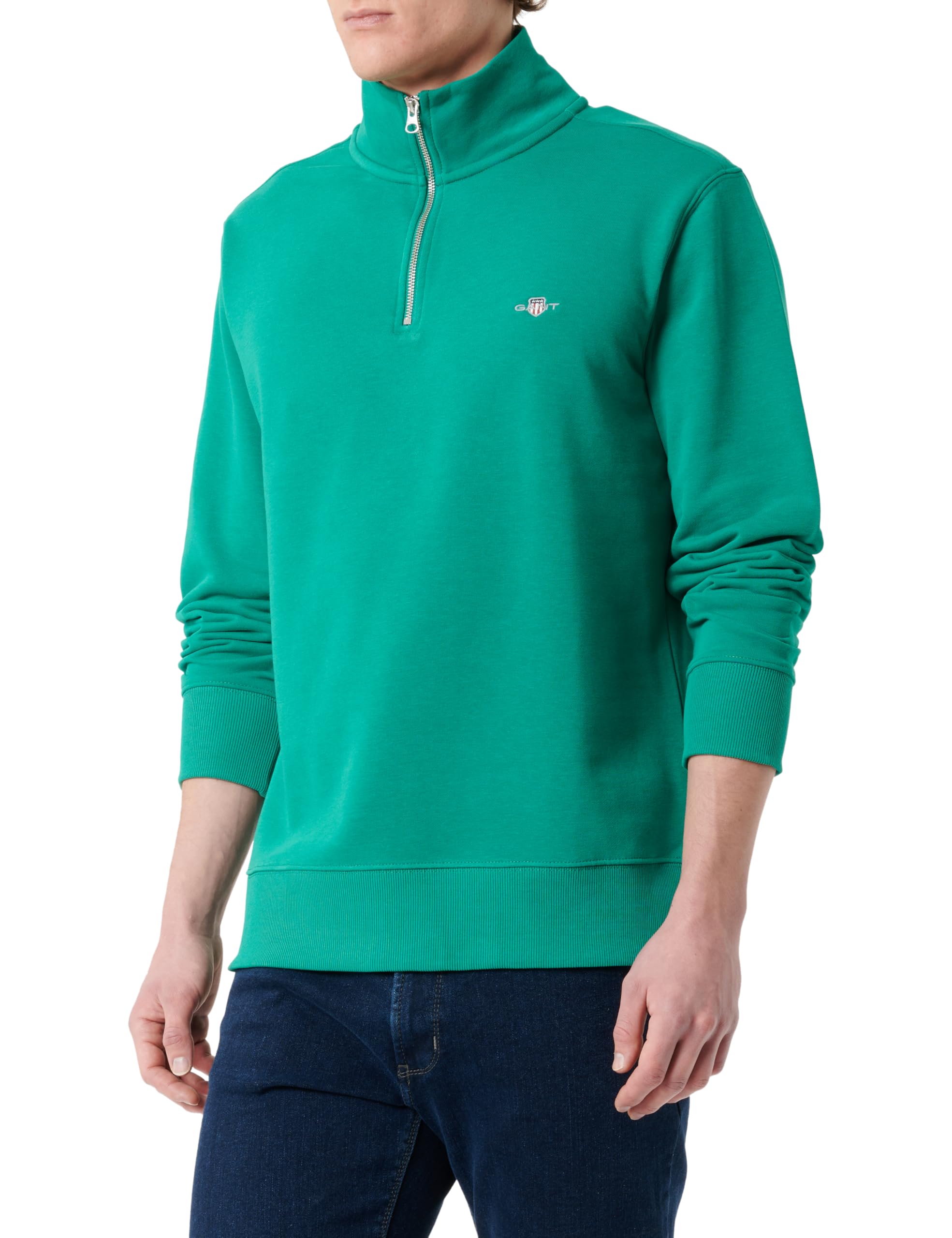 Gant Men's Butternut Green Reg Shield Half Zip Sweat, Xxxxl