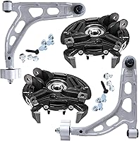 Vista 372 de Detroit Axle - 4 brazos de control de extremo delantero para Nissan Frontier Xterra 2000-2004 Brazos de control inferior y superior con rótulas