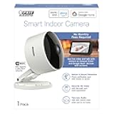 Feit Electric Indoor Security Camera with Motion Detection, 30ft. Night Vision, 360° Adjustable Head, 2.4GHz WiFi, 2-Way Audio, 1080p HD, Works with Alexa & Google Asst, Plug-in, White - CAM1/WIFI