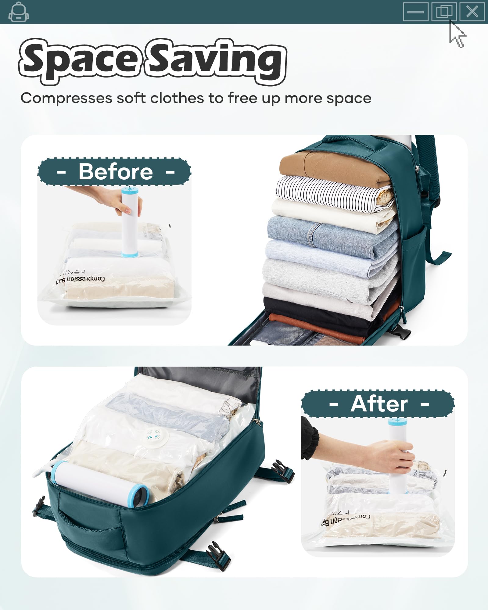 SZLX Zaino Ryanair 40x30x20 Sottovuoto Zaino da Viaggio 40x30x20 Wizzair Donna da escursionismo sportivo impermeabile Zaino Casual Laptop da 14 Pollici con porta di ricarica USB Scomparto per Scarpe