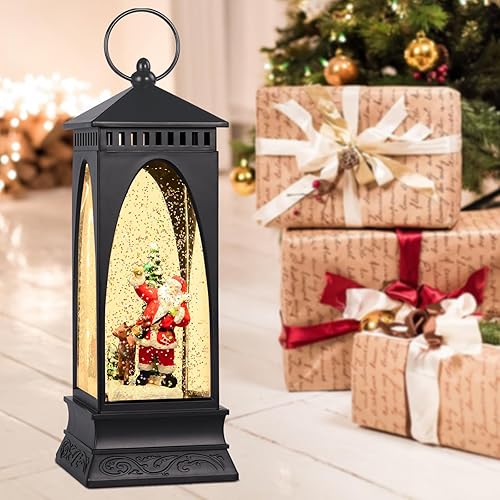 Miniatura 3 de AOMIL Faroles de Navidad, linterna de globo de nieve de Navidad, linterna de globo de nieve de Navidad, globos de nieve de Navidad con música,