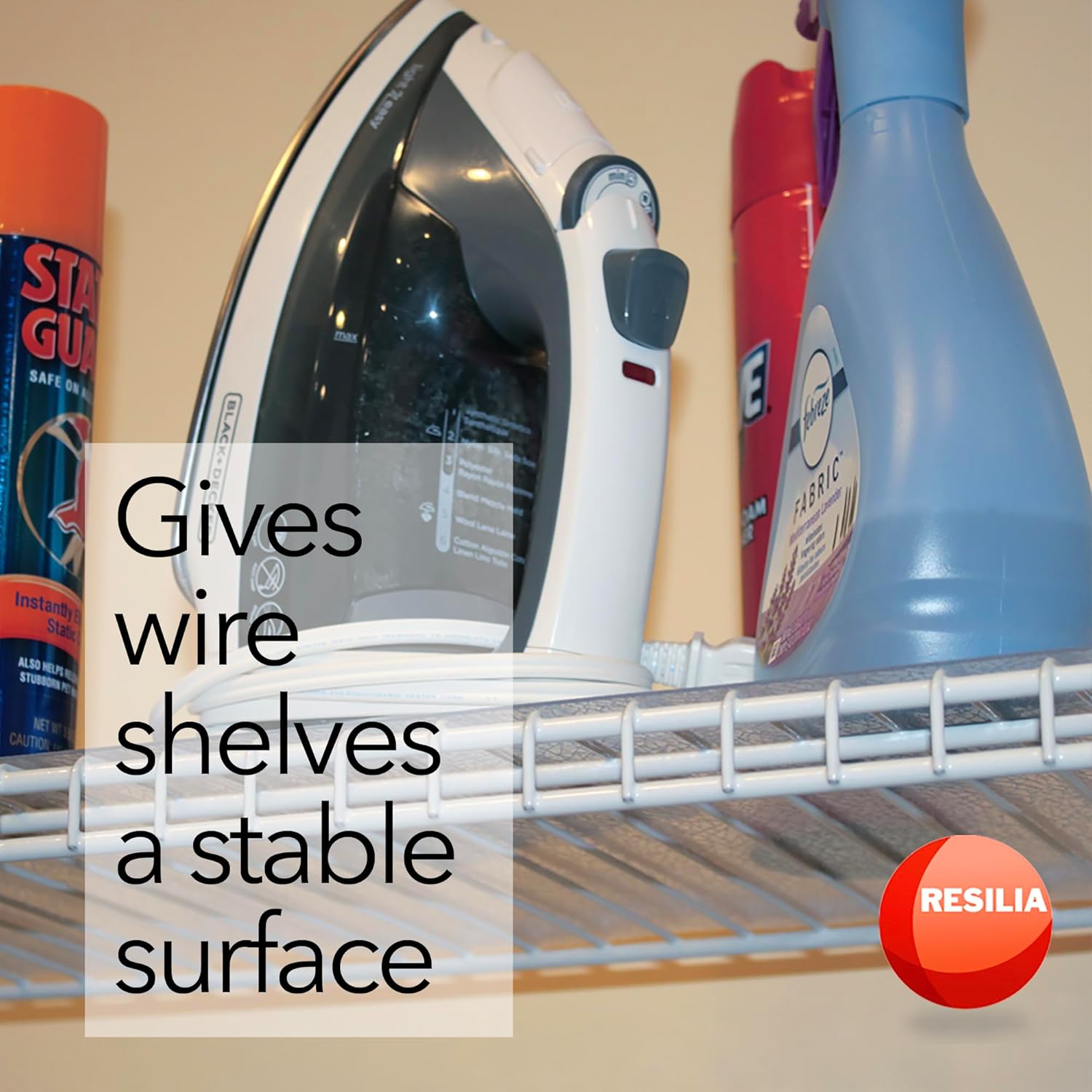 RESILIA Closet Shelf Liner for Wire Shelving – Pack of 4, 12" Wide x 4' Long Heavy Duty Waterproof Liners, Clear PVC Covers for Kitchen Pantry, Bathroom Closet, & Cabinet Storage, Made in The USA