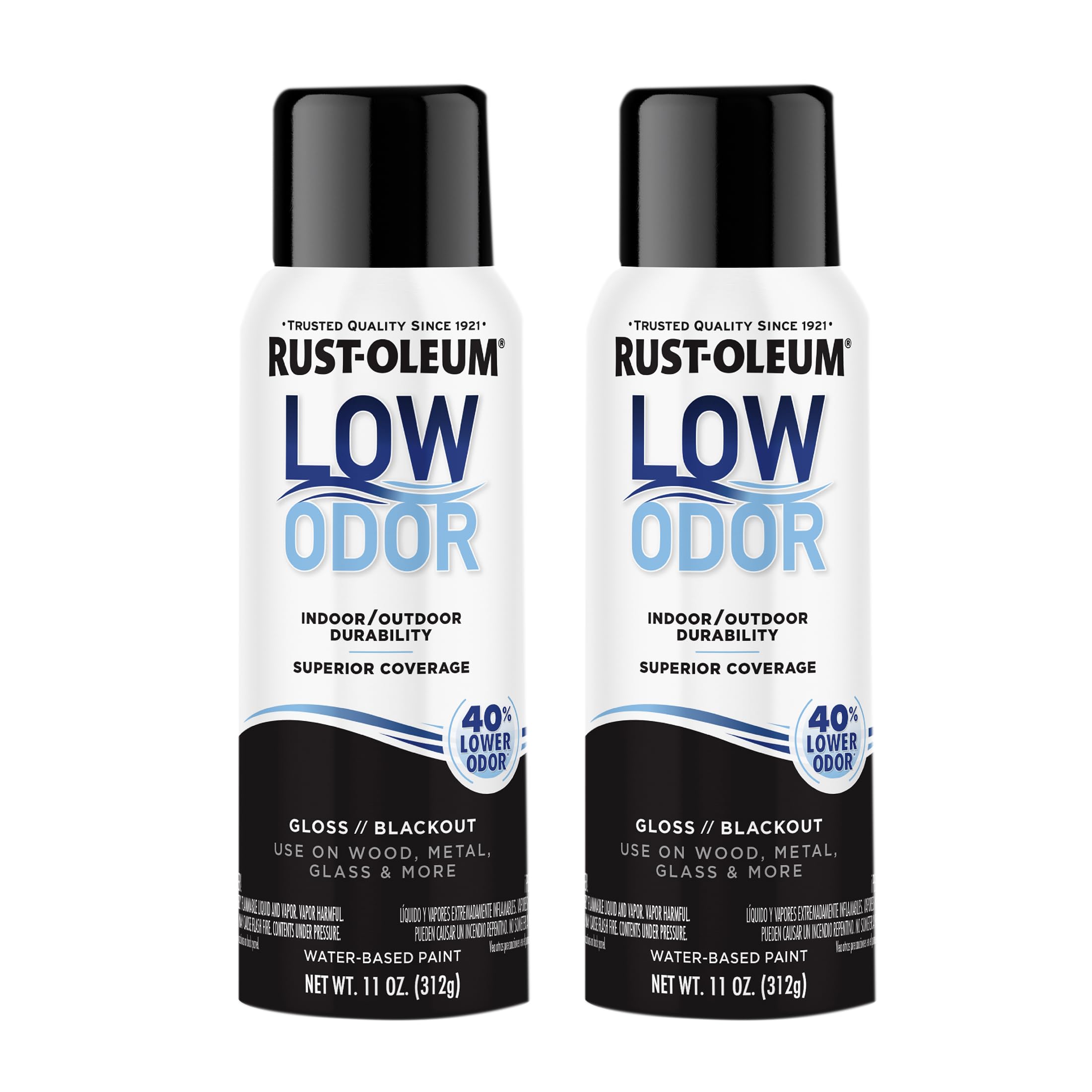 Rust-Oleum Low Odor Premium Spray Paint, Gloss Blackout
