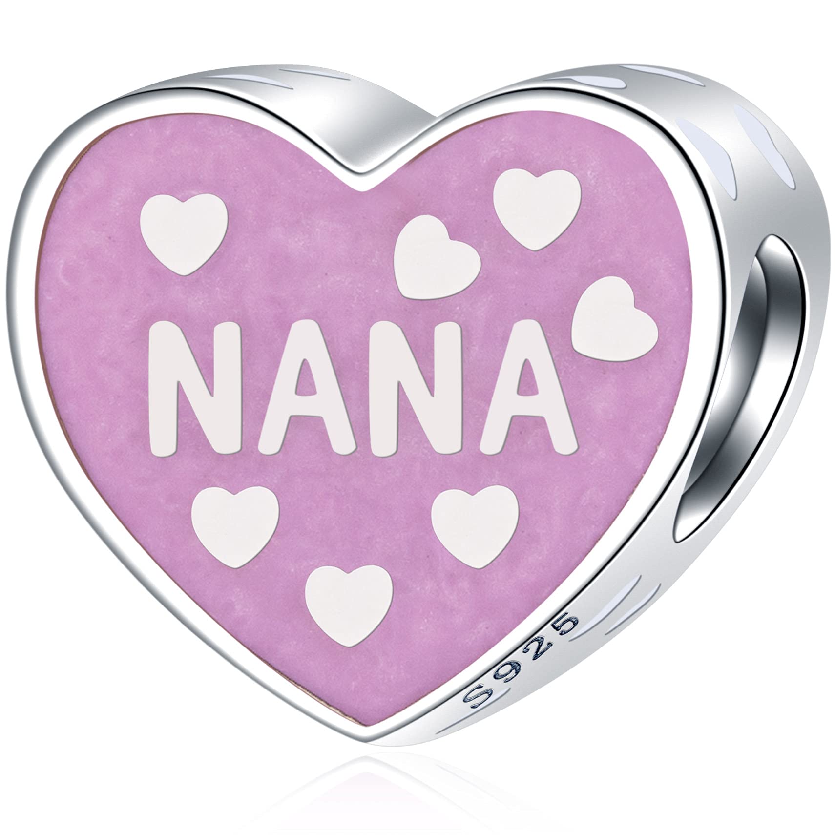 EMOSTAR Mothers Day Family Theme Charms Sterling Silver Mother Father Daughter Son Nana Wife Husband Godmother Mom Crown