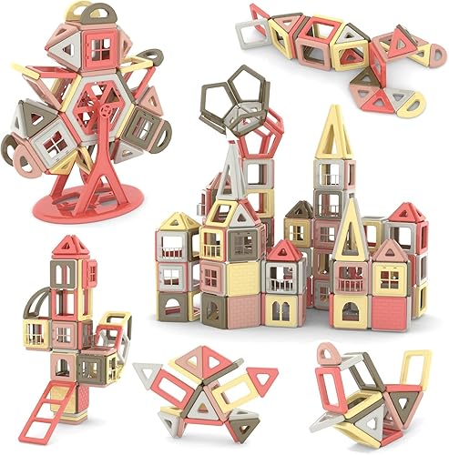 ASOK Bloques magnéticos de 149 piezas de azulejos de construcción educativos, juego STEM para niños y niñas de 3, 4, 5, 6, 7 años